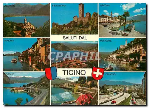 Cartes postales moderne Saluti dal Ticino