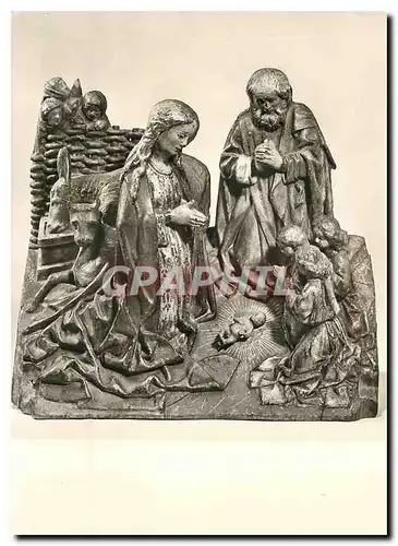 Cartes postales moderne Karlsruhe Badisches Landesmuseum Geburt Christi Elsass Ende 15 Jahrh.