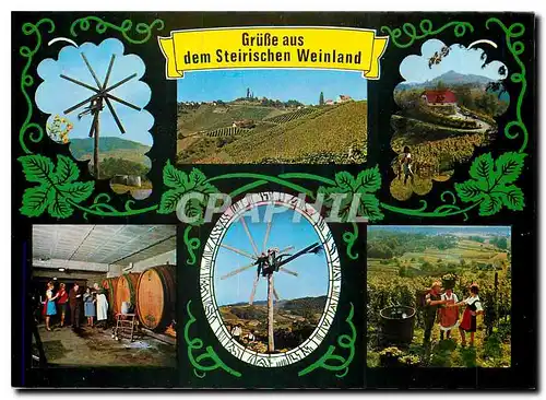 Moderne Karte Gruesse aus dem Steirischen Weinland