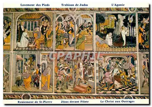 Cartes postales moderne La Brigue (A.M.) Sanctuaire de N.D. des Fontaines Fresques de Jean Canavesio Travaux faites entr