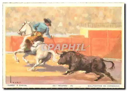 Cartes postales moderne Bullfighting on Horseback