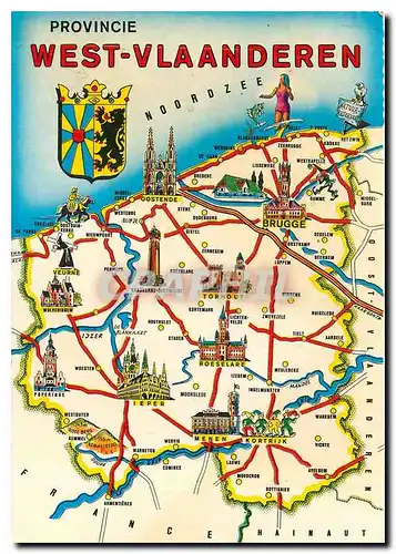 Cartes postales moderne Provincie West-Vlaanderen