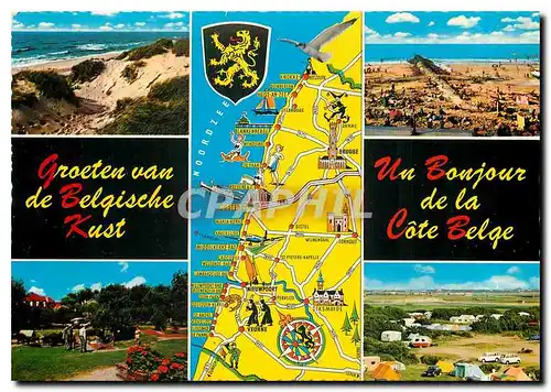 Cartes postales moderne Un Bonjour de la Cote Belgue