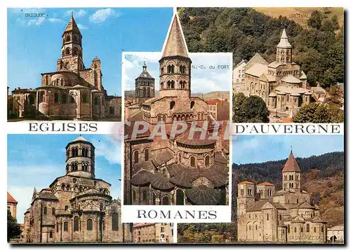 Moderne Karte Eglises Romanes d'Auvergne