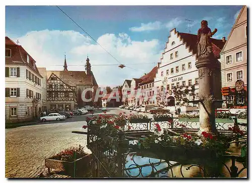 Moderne Karte Feuchtwangen - Marktplatz