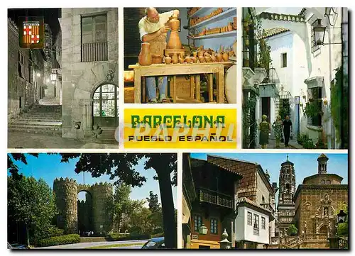 Cartes postales moderne Barcelona Pueblo Espa�ol Divers aspects