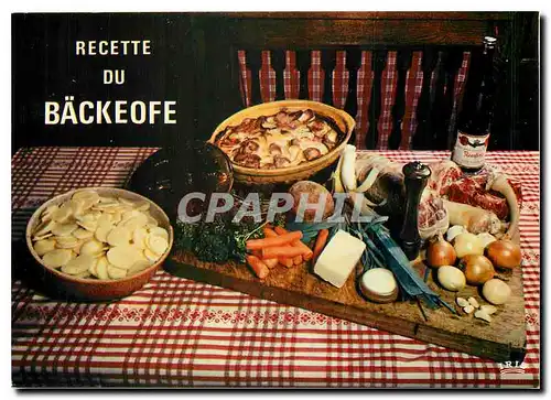 Moderne Karte Recette du Baeckenofe