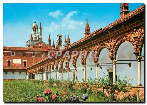 Moderne Karte Certosa di Pavia The big cloister