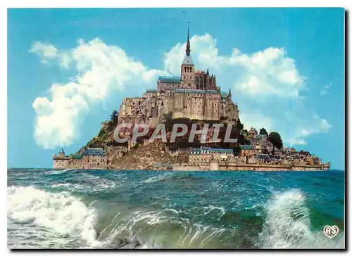 Cartes postales moderne Grand maree au Mont Saint-Michel
