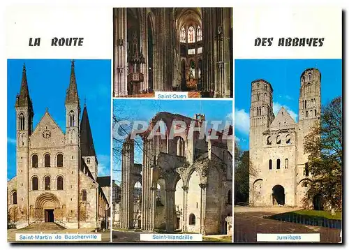 Moderne Karte En Normandie Rouen Abbaye de St-Georges-de-Boscherville