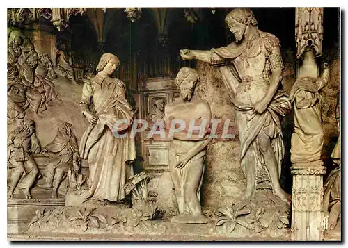 Cartes postales moderne Chartres Pourtour du Choeur de la Cathedrale: Bapteme du Christ par Jean Baptiste