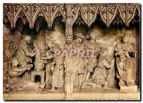 Moderne Karte Chartres Pourtour du Choeur de la Cathedrale: circoncision et adoration des mages