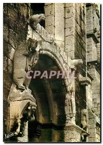 Cartes postales moderne Les Merveilles de Chartres La Cathedrale (XIIe siecle). Sculptures de la tour sud