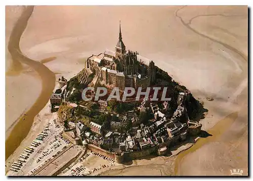 Cartes postales moderne Le Mont Saint-Michel Vue aerienne l'Arrivee