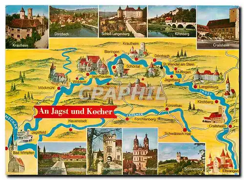 Cartes postales moderne An Jagst und Kocher