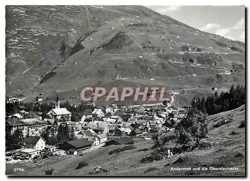 Cartes postales moderne Andermatt und die Oberalpstrasse