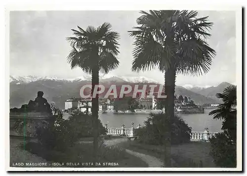 Moderne Karte Lago Maggiore - Isola Bella Vista da Stresa