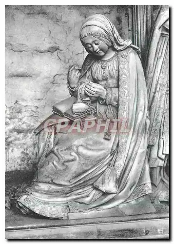 Cartes postales moderne Cathedrale de Chartres Cloture du choeur (XVIe siecle) Vierge cousant
