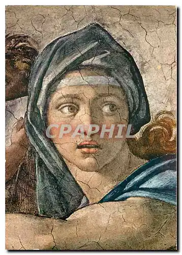 Cartes postales moderne Citta del Vaticano Cappella Sistina Michelangelo (1475-1564) The Delphic sibyl (detail)