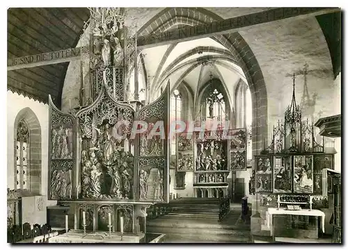 Moderne Karte Innenansicht der Herrgottskirche Creglingen a. Tauber