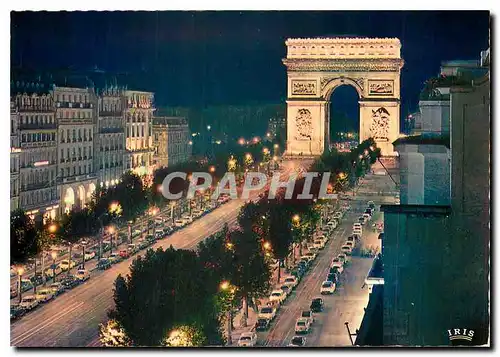 Cartes postales moderne Paris Avenue des Champs-Elysees et l'Arc de Triomphe