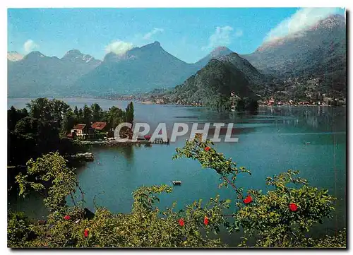 Cartes postales moderne Le Lac d'Annecy Le petit lac et le Massif des Bauges