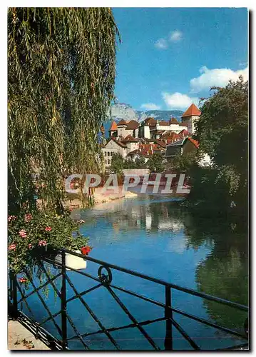 Moderne Karte Annecy Promenade Lachenal Le Thiou et le Chateau