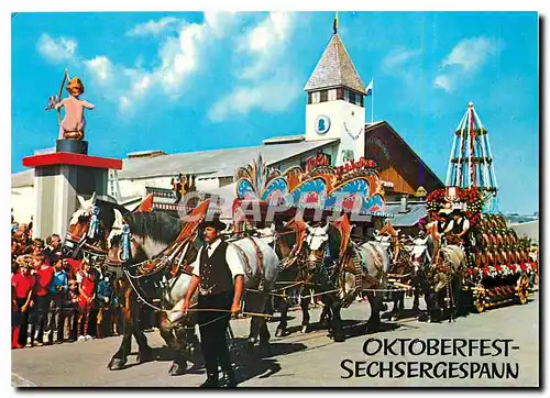 Cartes postales moderne Oktoberfest-Sechsergespann