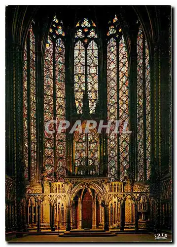 Moderne Karte Paris La Sainte-Chapelle: vitraux de la chapelle haute