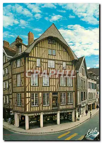 Moderne Karte Troyes Capitale de la Champagne Maison champenoise a la colombage rue E. Zola