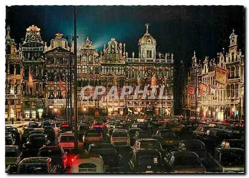 Cartes postales moderne Bruxelles Grand Place la nuit