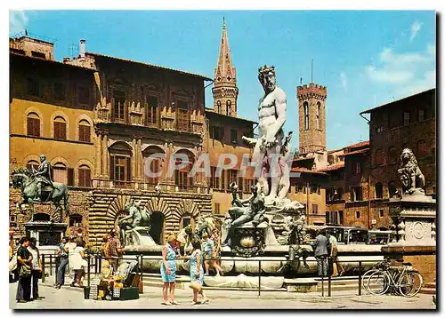 Cartes postales moderne Firenze Place de la Seigneurie - Fontaine de Neptune