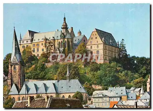 Moderne Karte Marburg a. d. Lahn - Das Schloss