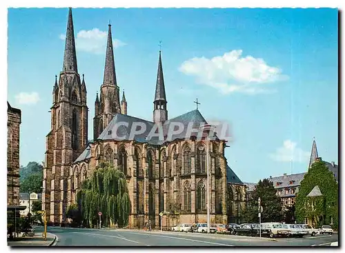 Moderne Karte Marburg a. d. Lahn - Die Elisabethkirche