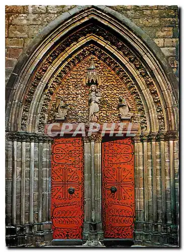 Cartes postales moderne Marburg and der Lahn Elisabethkirche - Portal