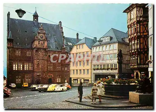 Cartes postales moderne Marburg a. d. Lahn Marktplatz mit Rathaus