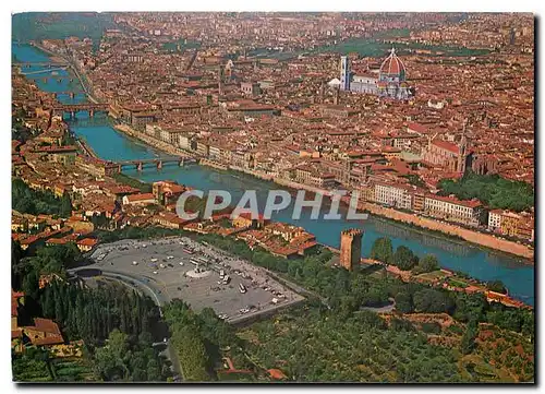 Moderne Karte Firenze Vue aerienne