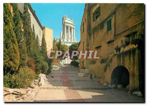 Cartes postales moderne La Turbie La Via Julia ancienne voie Romaine et le Trophee des Alpes