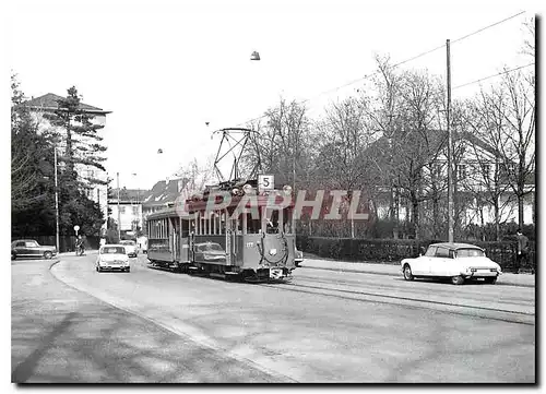 Moderne Karte Be 2/2 177 + B3 1320 a la Muenchensteinerstrasse 19.2.1968