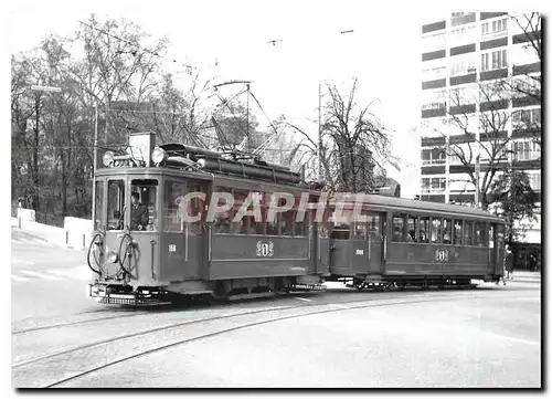 Cartes postales moderne Be 2/2 156 et B3 1306 pres de Heuwaage entroit recouvert maintenant par un pont routier 15.4.196