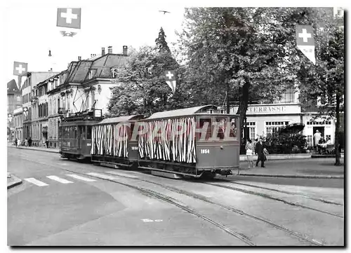 Cartes postales moderne Be 2/2 204 + B2 1058 + B2 1054 sur la ligne 2 1.5.1960