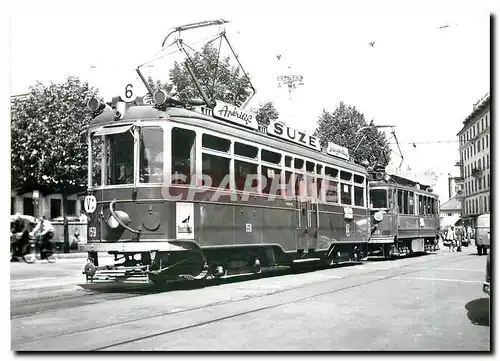 Cartes postales moderne Ce 2/4 159 et CE 4/4 58 devant la gare de Cornavin vers 1955