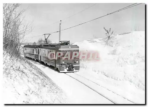 Cartes postales moderne Be 4/4 14 et Bt 52 entre Apples et Reverolle 23.2.1985