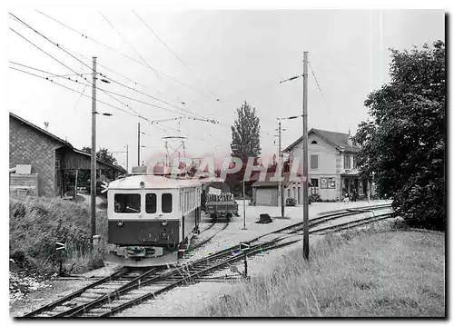 Cartes postales moderne ABFe 4/4 1 en manoeuvres a Apples et train mixte pour l'isle 13.8.1953