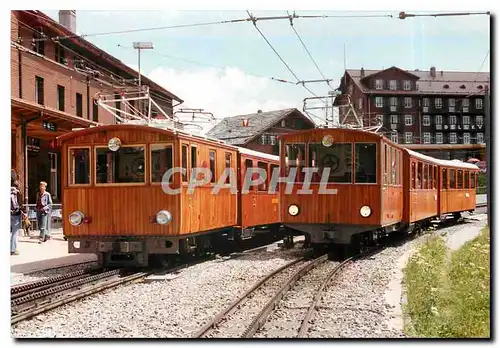 Cartes postales moderne HGe 2/2 10 et H6 a la Petite Scheidegg 15.7.1990