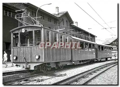 Cartes postales moderne He 6 et B 22 voiture Rowan a la Petite Scheidegg 15.7.1990