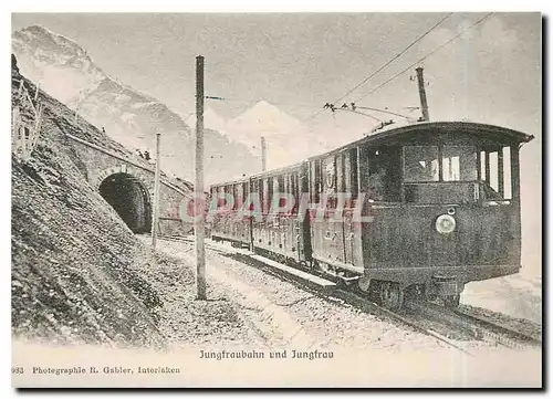 Cartes postales moderne En dessous d'Eigergletscher ce troncon est maintenant couvert par une galerie pare-avalanche ver