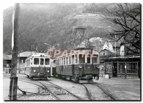 Cartes postales moderne Automotrices BDeh 4/4 13 et BDe 4/4 106 a Ollon 8.2.1970