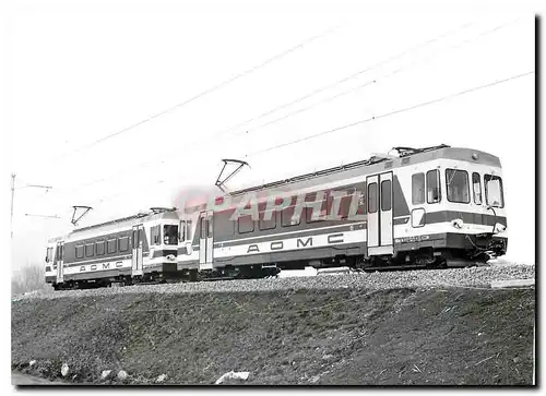 Cartes postales moderne Automotrices BDeh 4/4 2 et 1 pres du Pont sur le Rhone 12.2.1987