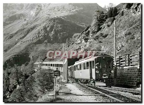 Cartes postales moderne Train pour Tirano arrivant a Alp-Gruem Octobre 1969